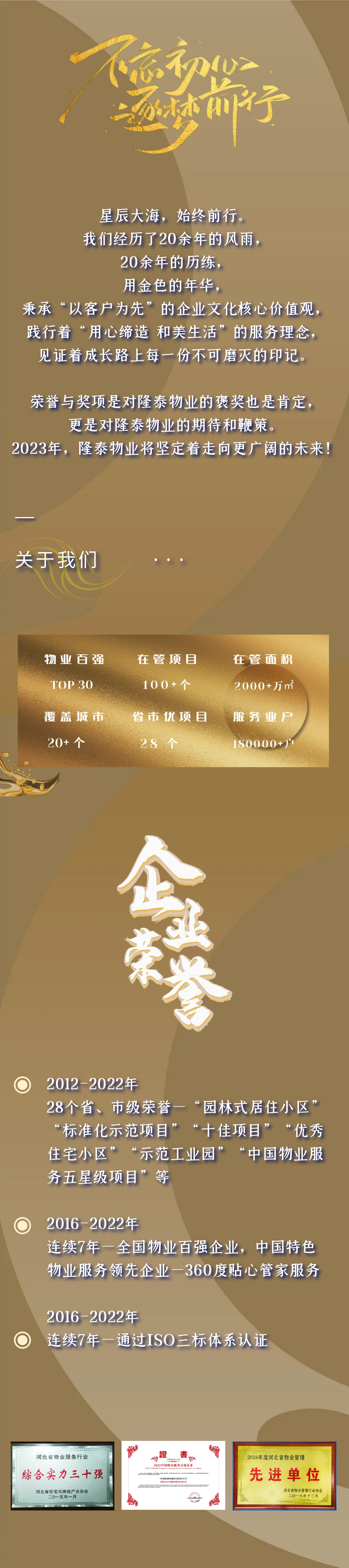 隆泰物業(yè)｜承載榮耀，不忘初心(圖1)